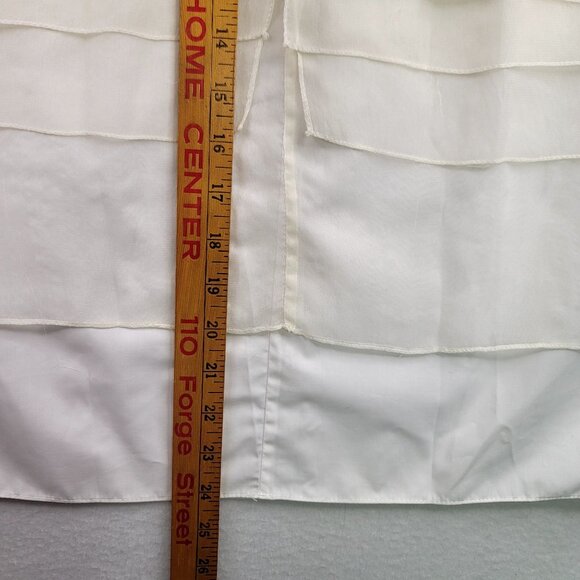 Charles Chang-Lima Silk Ivory Sleeveless Tiered Dress Floral Straps Size 4 USA - Picture 9 of 9